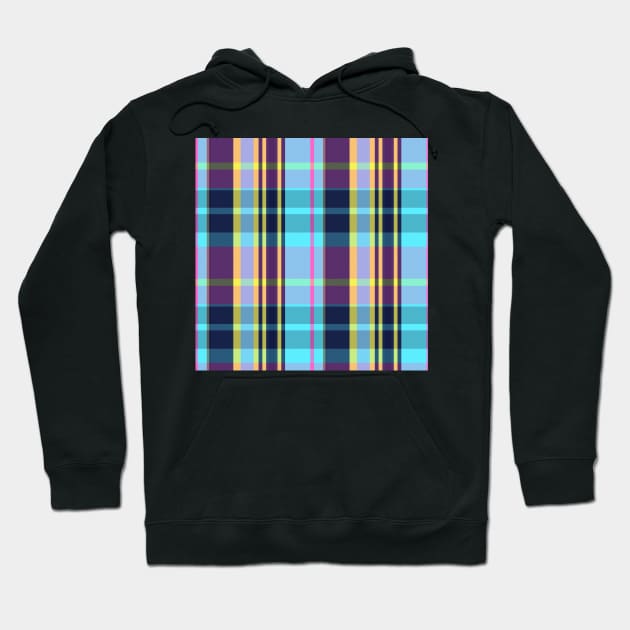 Vaporwave Aesthetic Conall 2 Hand Drawn Textured Plaid Pattern Hoodie by GenAumonier